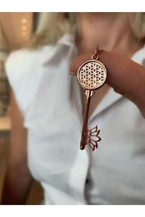 گردنبند نقره صورتی زنانه 925 عیار Shaman İstanbul - کد 50690820