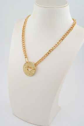 گردنبند جواهر طلائی زنانه برنز کد 357963066