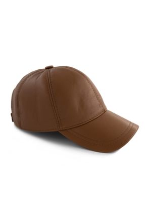 کلاه قهوه ای زنانه چرم طبیعی کد 358330443