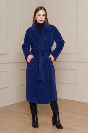 پالتو پشمی سرمه ای زنانه تنگ Kent - کد 358466177