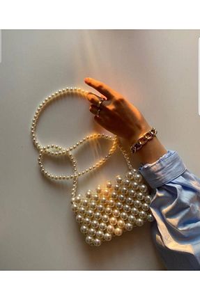 کیف مجلسی سفید زنانه TREND - کد 358487206