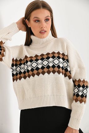 پلیور رنگی زنانه Baklava VOLT CLOTHİNG - کد 358565077