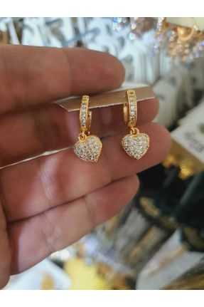 گوشواره جواهر طلائی روکش طلا کد 358567009