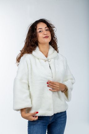 کاپشن سفید زنانه رگولار KürkZone - کد 357483284
