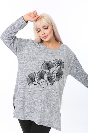 پلیور سایز بزرگ طوسی زنانه سایز بزرگ tıgersıze - کد 357604198