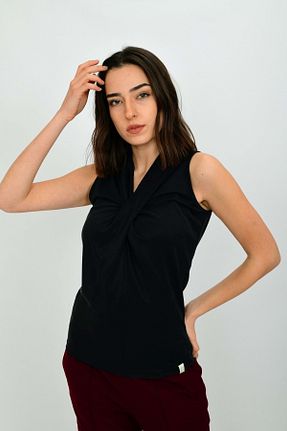 بلوز مشکی زنانه ساده Letoile - کد 93977801