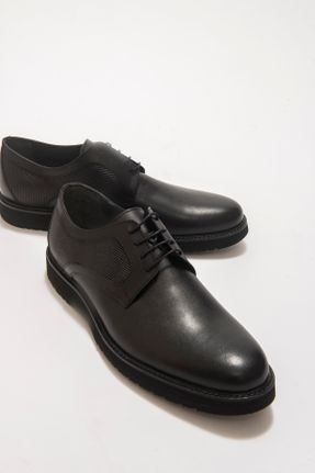 کفش کلاسیک مشکی مردانه چرم طبیعی پاشنه کوتاه ( 4 - 1 cm ) پاشنه ساده کد 358509207