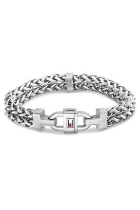 دستبند جواهر متالیک مردانه فولاد ( استیل ) کد 350342173