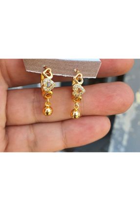 گوشواره جواهر طلائی روکش طلا کد 358692027