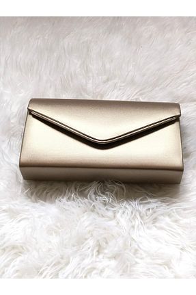 کیف پورتفوی و کلاچ طلائی زنانه چرم مصنوعی STOKS SHOES STORE - کد 357574408