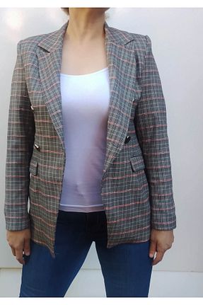 کت بلیزر طوسی زنانه پارچه Hepsibitarz - کد 357945602