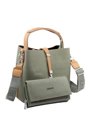 کیف دوشی بژ زنانه چرم مصنوعی Just Polo - کد 358109039