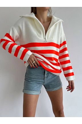 پلیور نارنجی زنانه اورسایز Jose Clothing - کد 358482740