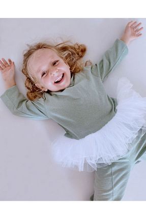 ست بالاتنه و پائین تنه سبز بچه گانه بافت le petit sole - کد 358590286