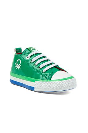 کفش اسنیکر سبز بچه گانه بند دار Benetton - کد 137195608