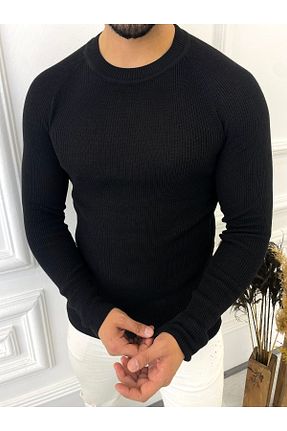 پلیور مشکی مردانه ساده elkumoda - کد 358748737