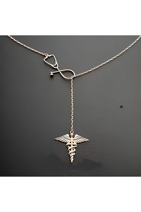 گردنبند نقره صورتی زنانه 925 عیار design albatros jewelry - کد 358796774