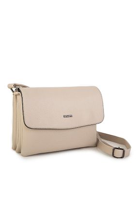 کیف پستچی بژ زنانه چرم مصنوعی Nas Bag - کد 359421511
