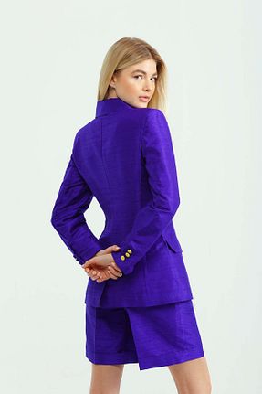 شلوارک و برمودا بنفش زنانه کتان MARALIANA - کد 358852439