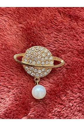 سنجاق سینه طلائی زنانه فلزی Gönülden Tasarım - کد 358931908