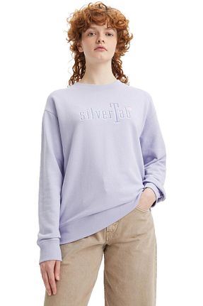 سوئیشرت بنفش زنانه ساده Levi