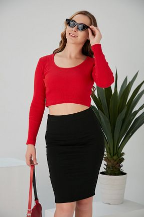 بلوز قرمز زنانه ساده CATSPY - کد 362040712