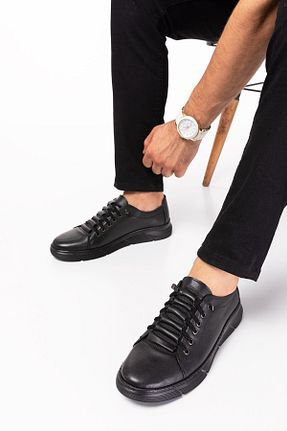 کفش کژوال مشکی مردانه چرم خالص maximoda - کد 361987955