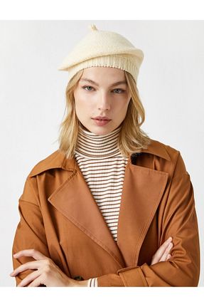 کلاه بژ زنانه اکریلیک Alâ Atelier - کد 362409473