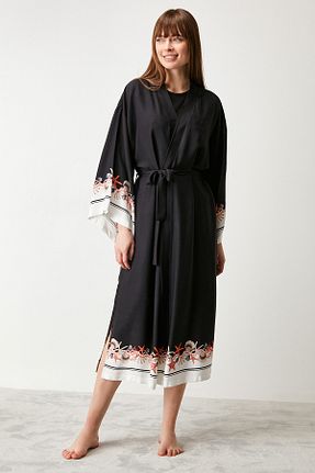 ربدوشام مشکی زنانه طرح دار Nautica - کد 362231594
