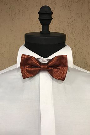پاپیون نارنجی مردانه پارچه ای Quesste Accessory - کد 75623567