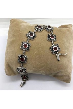 دستبند نقره قرمز زنانه 925 عیار Tmt Silver - کد 39207726