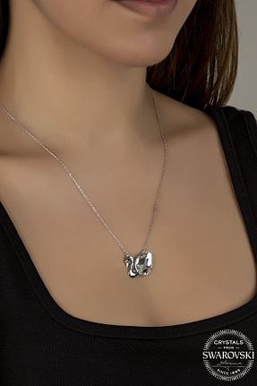 گردنبند نقره زنانه 925 عیار Swarovski - کد 694809107
