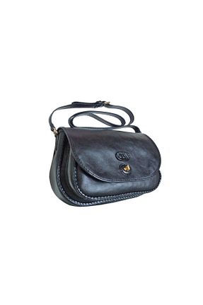 کیف پستچی مشکی زنانه چرم خالص Gön - کد 69033247