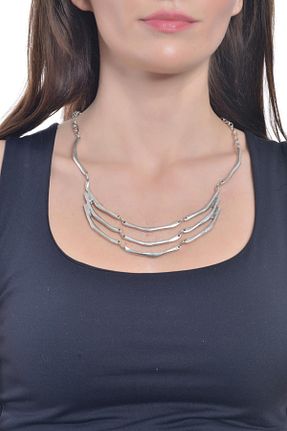 گردنبند جواهر زنانه روکش نقره LABALABA - کد 4152998