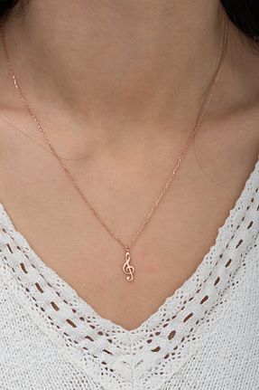 گردنبند نقره صورتی زنانه 925 عیار dzgsilver - کد 75991277