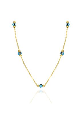 گردنبند نقره زرد زنانه 925 عیار emy by emel luxury silver jewelry - کد 76060453