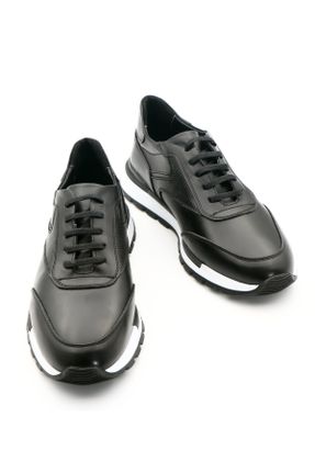 کفش کژوال مشکی مردانه چرم طبیعی پاشنه کوتاه ( 4 - 1 cm ) پاشنه ساده کد 337290356