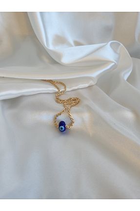 گردنبند استیل ( فولاد ) آبی زنانه استیل (فولاد) Eva Takı - کد 362552655
