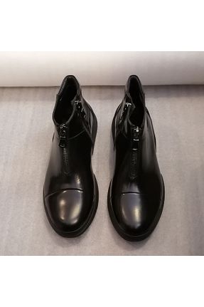 بوت / نیم بوت مشکی مردانه چرم خالص Butik Tülin - کد 363259541
