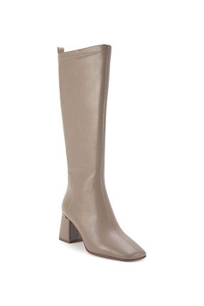 بوت / نیم بوت بژ زنانه چرم مصنوعی Nine West - کد 363462832