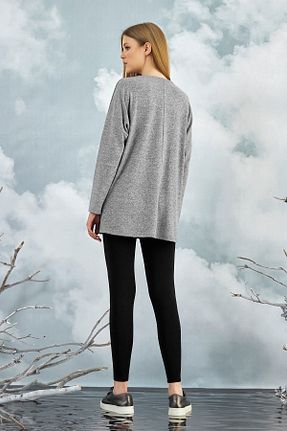 ست لباس راحتی طوسی زنانه چاپی GİZZEY - کد 363720928