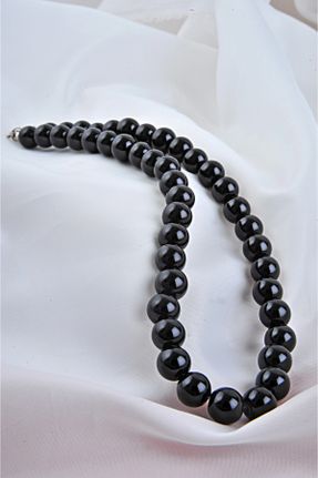 گردنبند جواهر مشکی زنانه مروارید کد 363791849