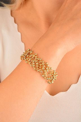 دستبند طلا طلائی زنانه 14 عیار Cebeci - کد 364466483