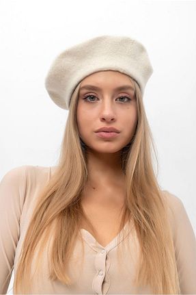 کلاه پشمی نباتی زنانه اکریلیک Saria Moda - کد 364581352
