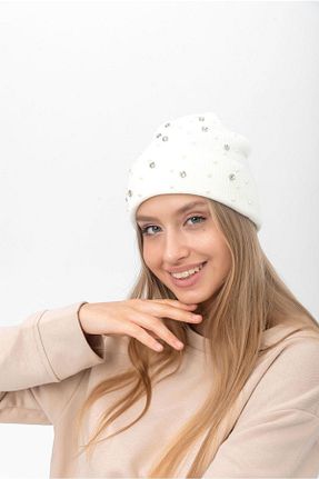 کلاه پشمی نباتی زنانه اکریلیک Saria Moda - کد 364415023