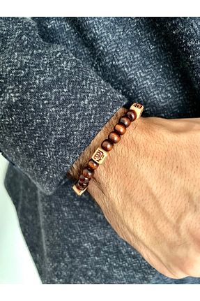 دستبند جواهر قهوه ای مردانه منجق Padore Accessory - کد 363842435