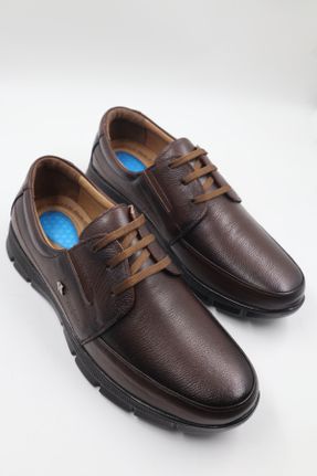 کفش کلاسیک قهوه ای مردانه چرم طبیعی پاشنه کوتاه ( 4 - 1 cm ) پاشنه ساده کد 363488598