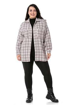 پیراهن سایز بزرگ قرمز زنانه سایز بزرگ DISENTIS MODEST - کد 364255506
