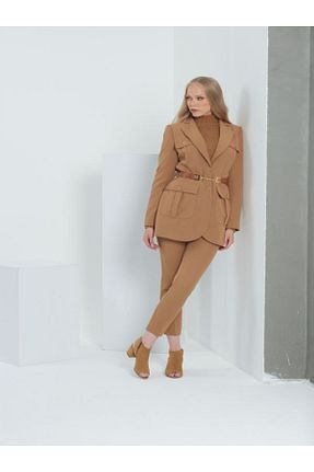 شلوار قهوه ای زنانه پلی استر asudincer boutique - کد 364303829