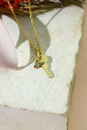 گردنبند نقره طلائی زنانه 925 عیار Tasarlatak - کد 364672428